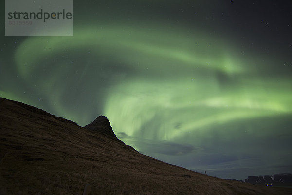 über  Stadt  Beleuchtung  Licht  Norden  Polarlicht  Aurora  Island