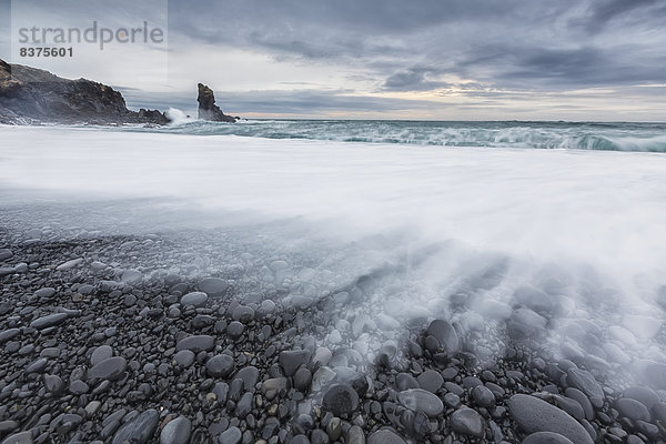 Felsen Strand Zusammenstoß Snaefellsnes Island Wasserwelle Welle