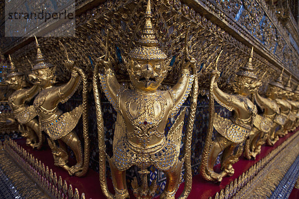 Bangkok Hauptstadt hoch oben Menschenreihe Thailand