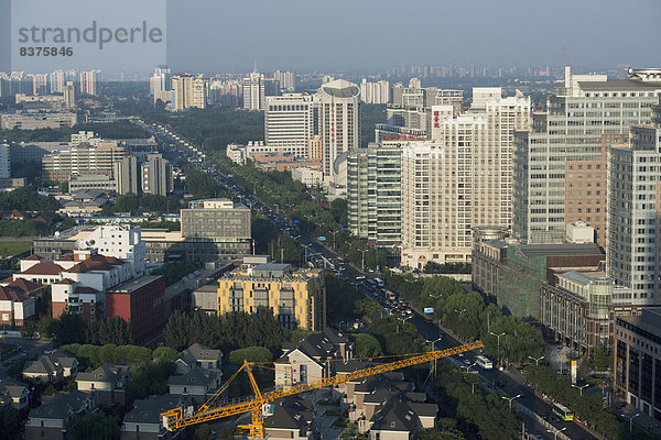 Stadtansicht  Stadtansichten  beschäftigt  Peking  Hauptstadt  China  Smog