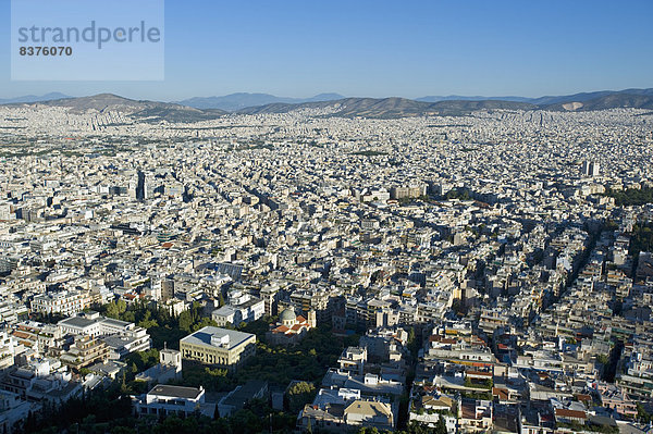 Athen Hauptstadt Stadtansicht Stadtansichten Sonnenaufgang Ansicht Griechenland