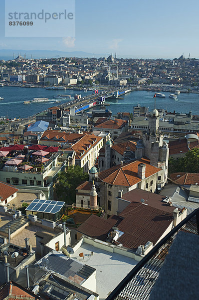 Brücke Ansicht Goldenes Horn Istanbul Türkei