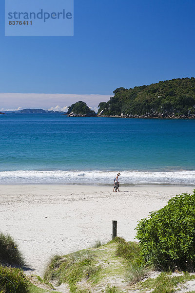 gehen  Strand  Küste  vorwärts  Coromandel  neu  Neuseeland  Halbinsel