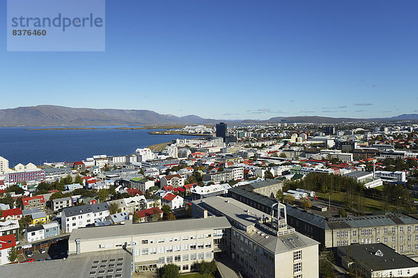 Reykjavik Hauptstadt über Ansicht Island