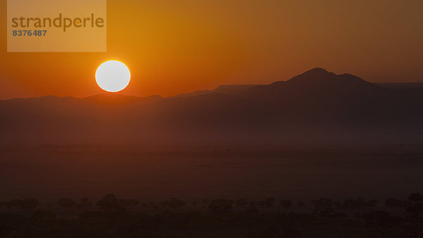 Silhouette  Landschaft  Sonnenaufgang  Namibia