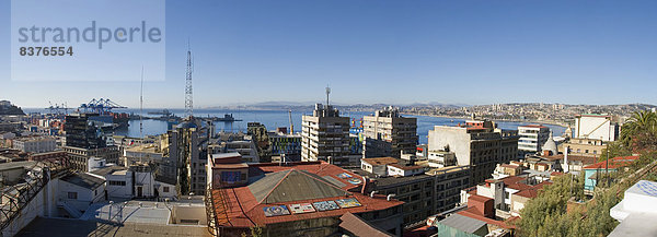 Panorama  Hafen  Fotografie  Großstadt  Chile  Valparaiso