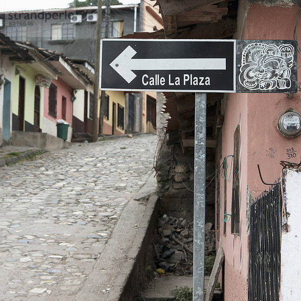 Straße Zeichen Stadtplatz vorwärts Honduras Signal