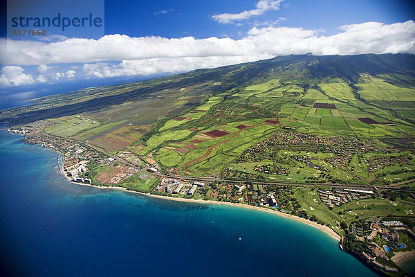 Vereinigte Staaten von Amerika  USA  Strand  Urlaub  Ansicht  Zimmer  Luftbild  Fernsehantenne  Hawaii  Kaanapali  Maui  Norden