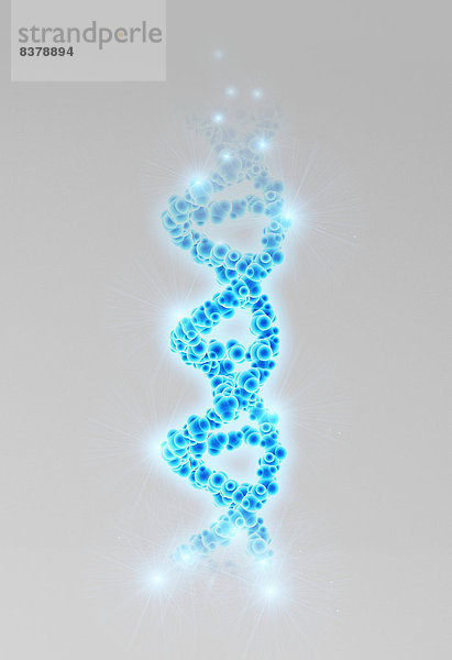 Leuchtend blaue DNA-Doppelhelix