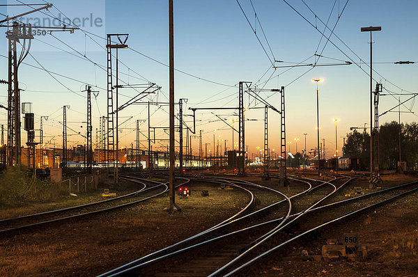 Gleisanlagen nahe des Münchner Hauptbahnhofes  München  Oberbayern  Bayern  Deutschland