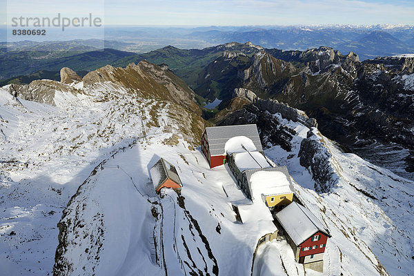 Berg Winter Berggipfel Gipfel Spitze Spitzen Hotel Wandel Schweiz