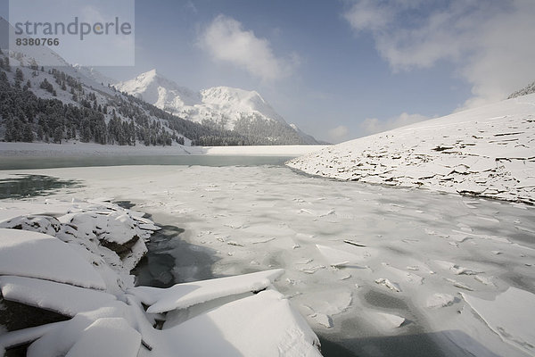 Der Speichersee Längental im Winter  Kühtai  Sellraintal  Tirol  Österreich