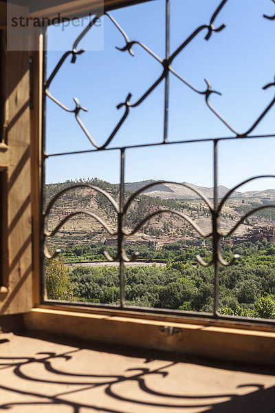 Nordafrika Fenster Tradition Wohnhaus Tal Ansicht Afrika Berber Marokko