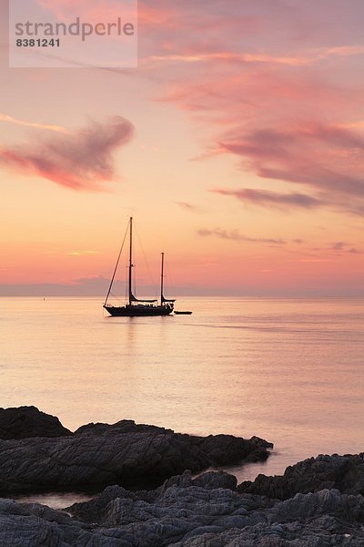 nahe Hafen Frankreich Europa Sonnenuntergang Küste Korsika