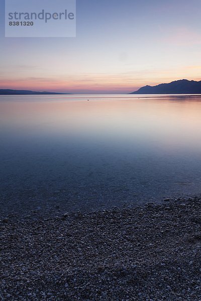Europa  Strand  Sonnenuntergang  Baska  Kroatien  Dalmatien