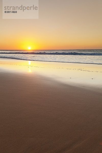 Europa  Strand  Sonnenuntergang  Atlantischer Ozean  Atlantik  Kanaren  Kanarische Inseln  Fuerteventura  Spanien