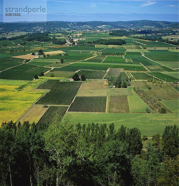 Ländliche Landschaft  Dordogne  Aquitaine  Frankreich