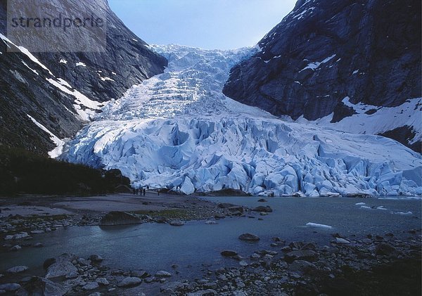 Gletscher Briksdalsbreen  Western  Fjord  Norwegen