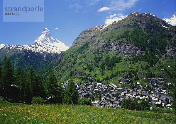 Matterhorn Mountain  Zermatt  Schweiz