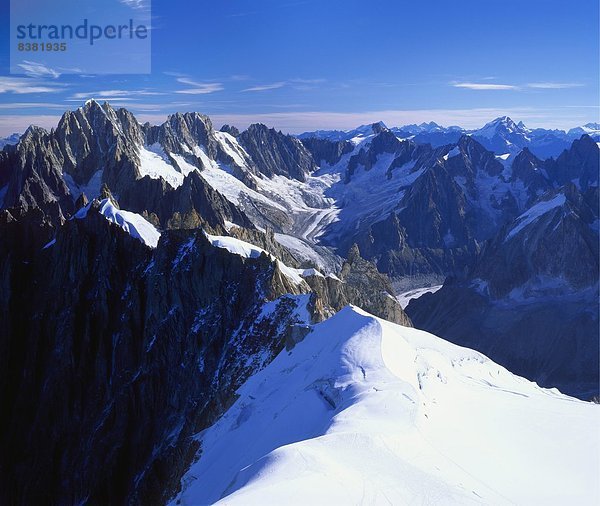 Mont Blanc-Bergkette  Alpen  Haute Savoie  Frankreich