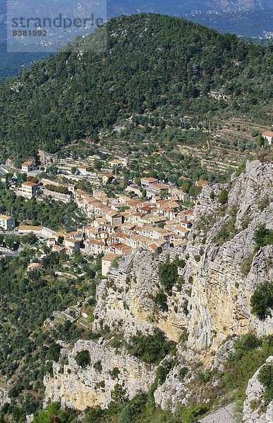Luftbild von Peille  Provence  Frankreich
