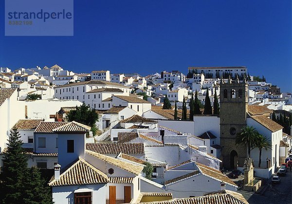 Dach  Dorf  Ansicht  Andalusien  Malaga  Ronda  Spanien