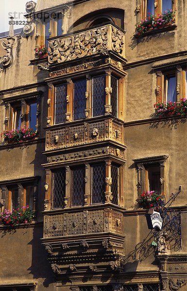 Frankreich Fenster Wohnhaus Balkon Elsass Colmar