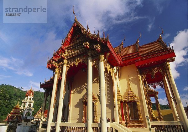 Verzieren buddhistischen Tempel  Ao Patong  Koh Phuket  Thailand