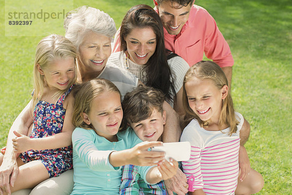 Familienaufnahmen mit dem Handy