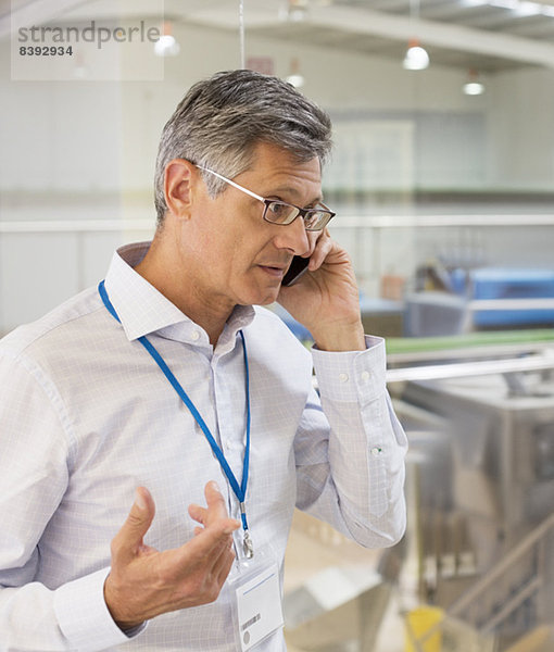 Geschäftsmann im Gespräch mit dem Handy