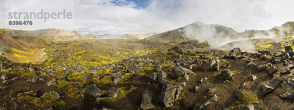 Landschaft in der Region Landmannalaugar  Suðurland  Island