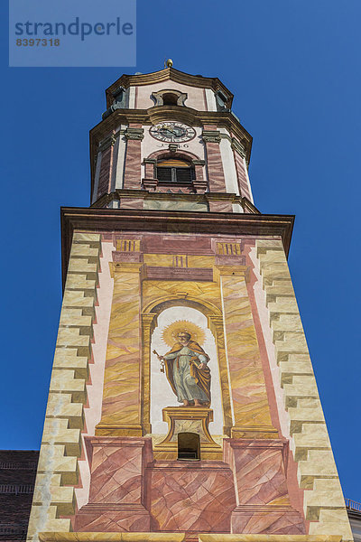 Kirche St. Peter und Paul  Mittenwald  Oberbayern  Bayern  Deutschland