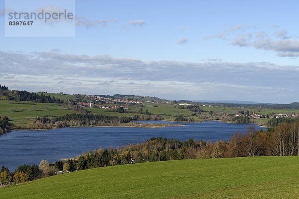 Grüntensee von Hinterreute  Ostallgäu  Schwaben  Bayern  Deutschland