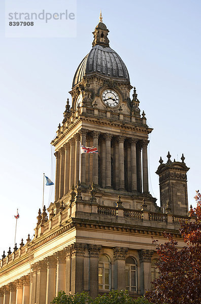 Clock Tower  Glockenturm des Rathauses  Leeds  West Yorkshire  England  Großbritannien