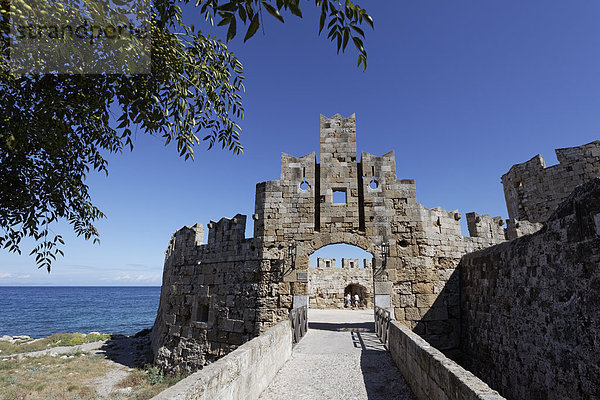 Paulustor oder auch Agios Pavlos Tor  mittelalterliche Festunganlage  Altstadt  Rhodos  Insel Rhodos  Dodekanes  Griechenland