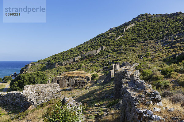 Zitadelle  antike Stadt Anemurion  Anamur  Provinz Mersin  Kilikien  Türkische Riviera  Türkei