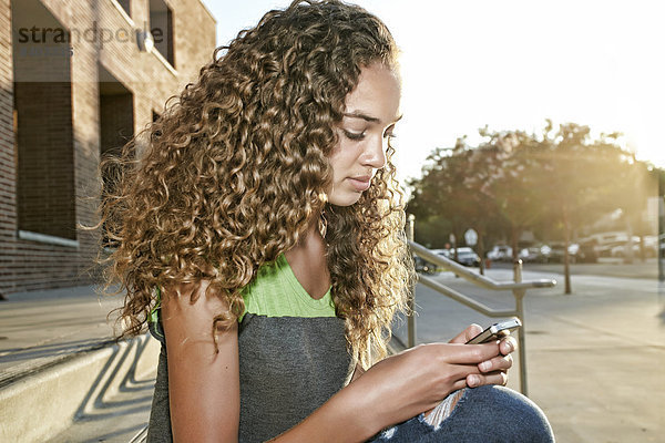 benutzen  Telefon  mischen  Mädchen  Handy  Mixed