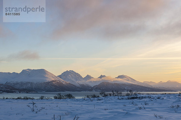 Landschaft bei Tromsø  Troms  Norwegen