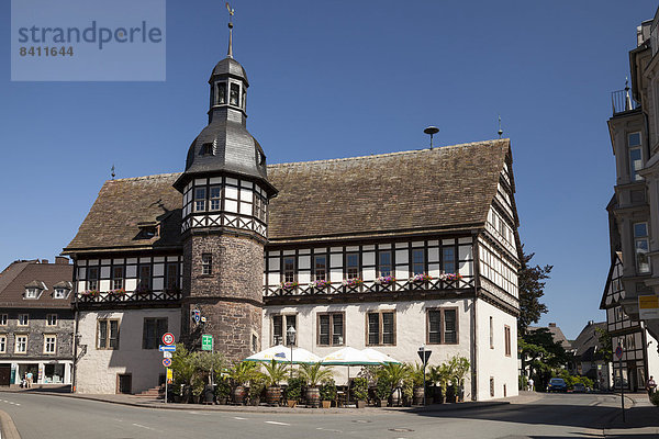 Historisches Rathaus  Höxter  Weserbergland  Nordrhein-Westfalen  Deutschland