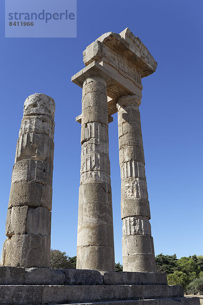 Säulenreste des Apollotempels  Akropolis  Monte Smith  Rhodos  Insel Rhodos  Dodekanes  Griechenland