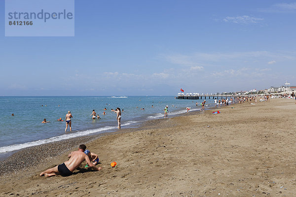 Strand  Belek  Türkische Riviera  Provinz Antalya  Mittelmeerregion  Türkei