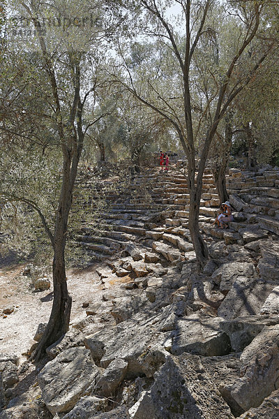 Theater  antike Stadt Kedreia auf der Insel Sedir  Golf von Gökova  Ägäis  Provinz Mu?la  Türkei