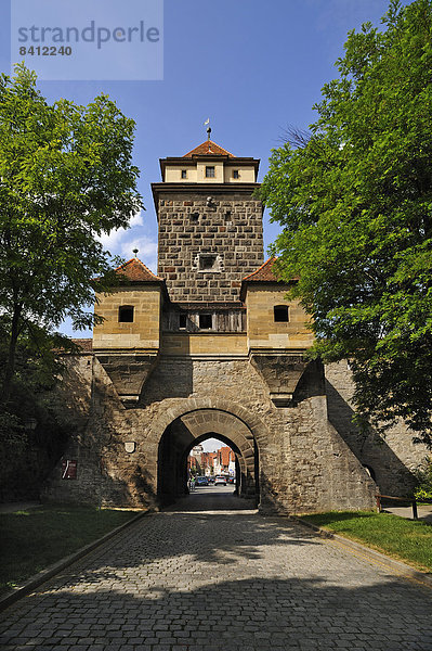 Würzburger Tor  1388  Galgengasse  Rothenburg ob der Tauber  Mittelfranken  Bayern  Deutschland