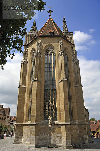 Ostchor der Stadtkirche St. Jakob  zwischen 1311 und 1484  Rothenburg ob der Tauber  Mittelfranken  Bayern  Deutschland