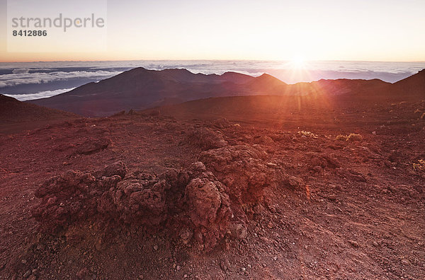Sonnenaufgang am Haleakala Vulkan  Haleakal?-Nationalpark  Maui  Hawaii  USA