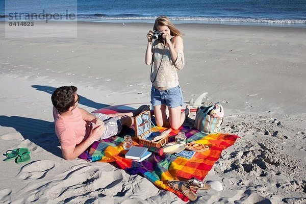 Picknick und Fotografieren  Breezy Point  Queens  New York  USA