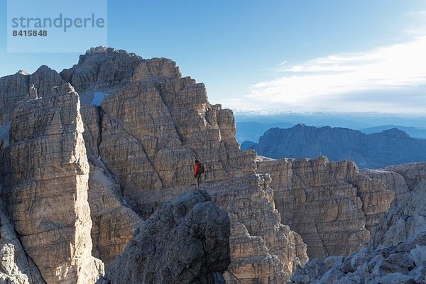 Bergsteiger in den Brenta-Dolomiten  Italien