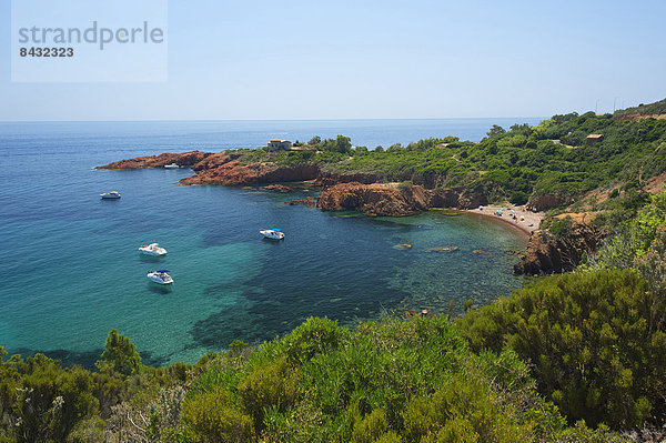 Außenaufnahme Landschaftlich schön landschaftlich reizvoll Frankreich Europa Tag Küste Cote d Azur Mittelmeer