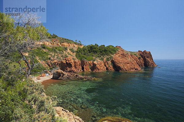 Außenaufnahme Landschaftlich schön landschaftlich reizvoll Frankreich Europa Tag Küste Cote d Azur Mittelmeer