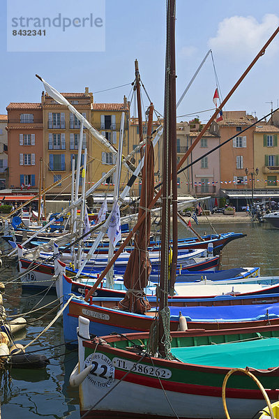 Fischereihafen  Fischerhafen  Außenaufnahme  Hafen  Frankreich  Europa  Tag  Boot  Cote d Azur  Saint Tropez